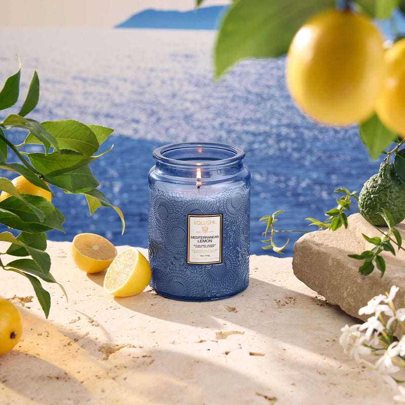 MEDITERRANEAN LEMON LARGE JAR CANDLE